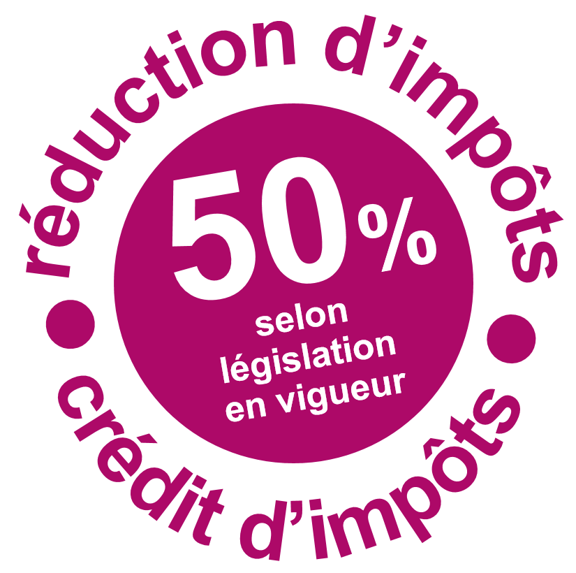 Logo réduction ou crédit d'impôts