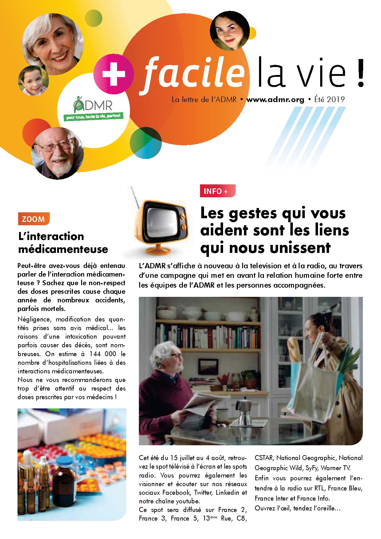 Newsletter ADMR | Eté 2019