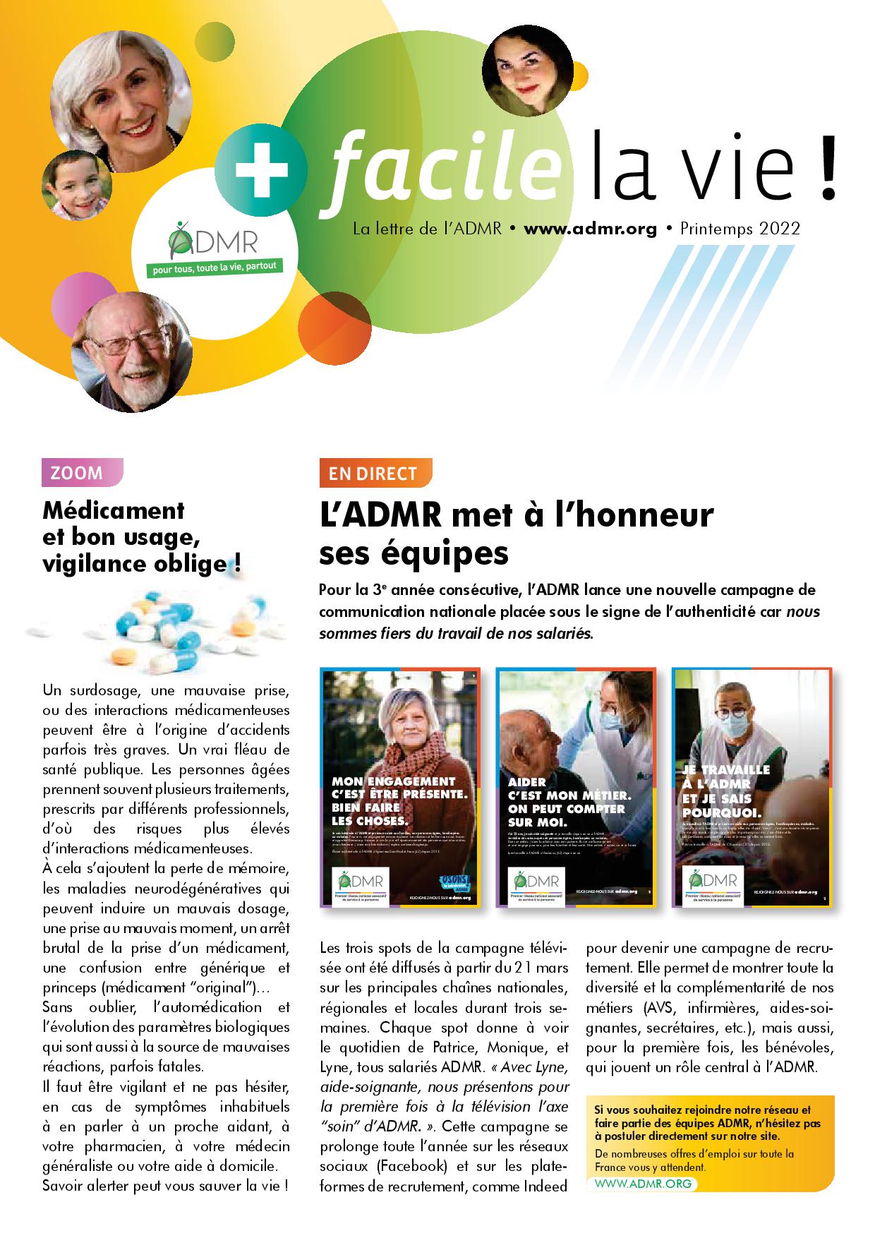 Newsletter Printemps ADMR